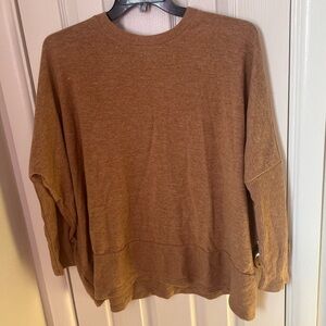 Camel Heather Fabric Sweater / Camel Tunic